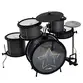 BATERIA LUEN INFANTIL STAR KIDS 05 PECAS ALUMISTEEL E P.S. PINT ELETRO PRETO ARO NYLON PELE LEITOSA