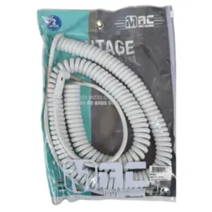 CABO MAC CABO INST. 30FT/9.15M ESPIRAL BRANCO