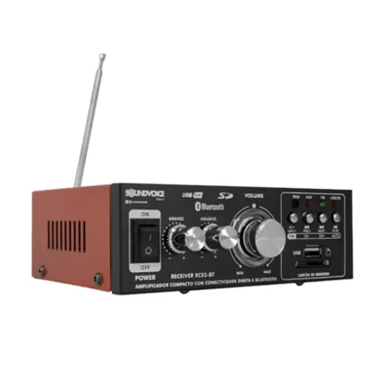 AMPLIFICADOR RECEIVER SOUNDVOICE RC02BT - AMPLIFICADOR RECEIVER