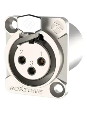 CONECTOR ROXTONE XLR FEMEA DE PAINEL PROVA DAGUA RX3FDWP-NG
