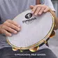 PANDEIRO TIMBRA PROFISSIONAL 12 POL FORMICA FREIJO C/ARO NIQUELADO PELE PRISMATICA C/CAPA 8631F
