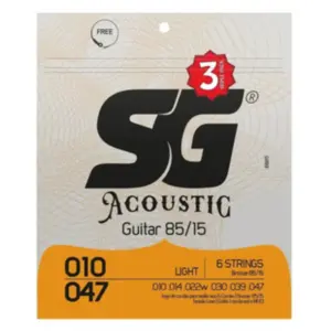 ENCORDOAMENTO SG 010 ACO BRONZE 85 15 P/VIOLAO TP PCT C/3 0.010 - 0.047