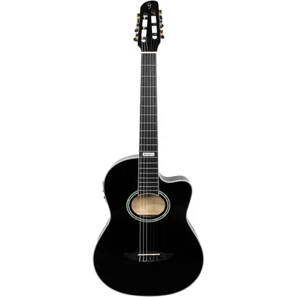 VIOLAO GIANNINI GNF-3 CEQ BK NAILON EL/AC CUTAWAY BLACK BK
