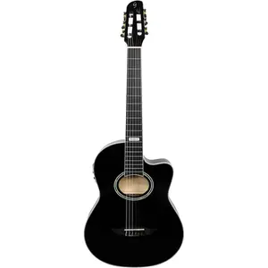 VIOLAO GIANNINI GNF-3 CEQ BK NAILON EL/AC CUTAWAY BLACK BK