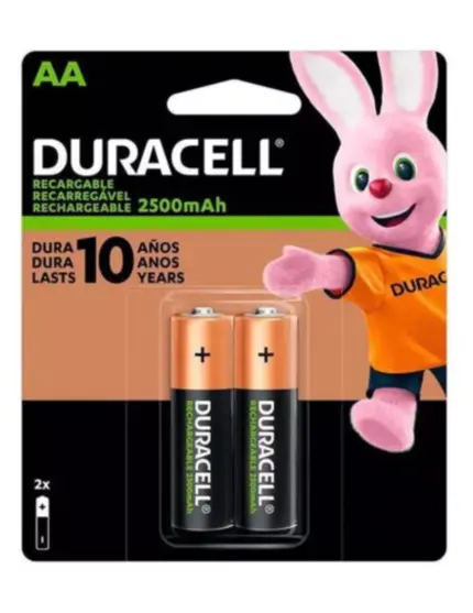 PILHA DURACELL ALCALINA AA RECARREGAVEL C/ 2
