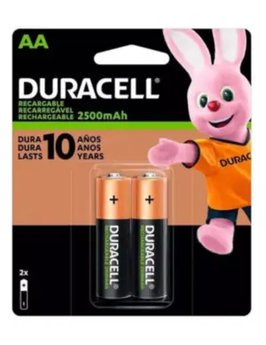 PILHA DURACELL ALCALINA AA RECARREGAVEL C/ 2
