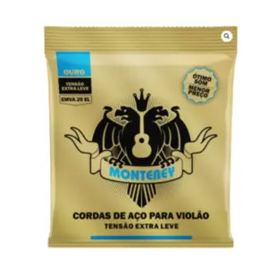 ENCORDOAMENTO VIOLAO MONTEREY EMVA20 EL ACO OURO EXTRA LEVE