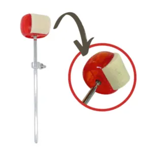 BATEDOR DE BUMBO LIVERPOOL TRANSPARENTE VERMELHO