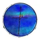 PANDEIRO LUEN 10 ABS AZUL ARO PLAT INOX PELE HOLOG FE AZUL 06 AFIN SPLES