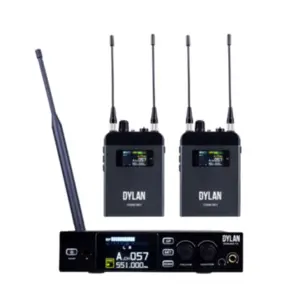 SISTEMA DE MONITOR PESSOAL DYLAN DSM-900 SEM FIO UHF COM 2 BODYPACKS