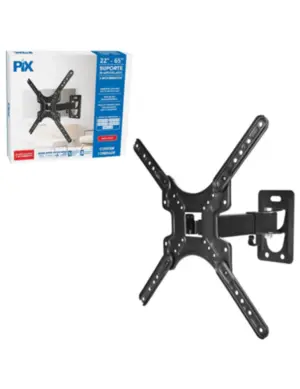 SUPORTE PIX TV BI-ARTICULADO 22 A 65 PRETO PX-P3 ( SAN- 323 )