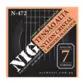 ENCORDOAMENTO NIG P/VIOLAO NYLON 7 CORDAS CRISTAL METAL PRATEADO TENSAO ALTA S/ ACABAMENTO N472
