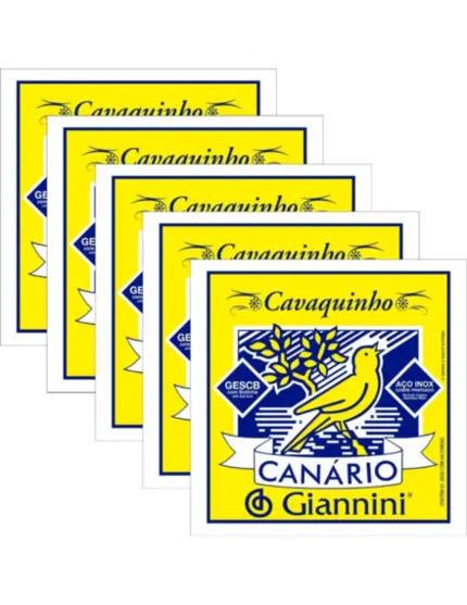 KIT 5 Encordoamentos Para Cavaquinho GESCB GIANNINI