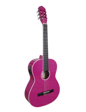 VIOLAO GIANNINI N-14 EQ PKG START NAILON ELETROACUSTICO PINK GLOSSY PKG