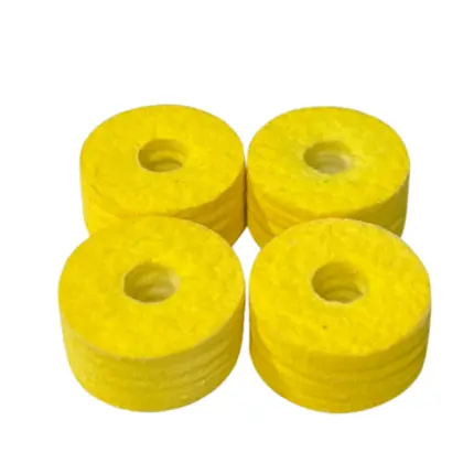 KIT FELTRO LIVERPOOL P/ BATERIA AMARELO - 4UN