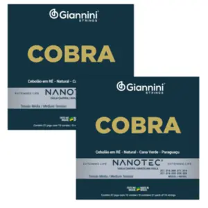 KIT ENCORDOAMENTO GIANNINI GESVNM PN VIOLA NIQUEL TENSAO MEDIA PROTETIVA NANOTEC - 2UN