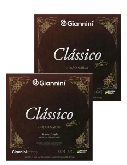 KIT 2 ENCORDOAMENTOS GIANNINI VIOLAO GENWPA PRATEADO ALTA 65/35