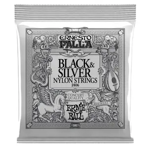 ENCORDOAMENTO ERNIE BALL P/VIOLAO CLASSICO ERNESTO PALLA BLACK AND SILVER NYLON TM P02406 - H-6 / 1