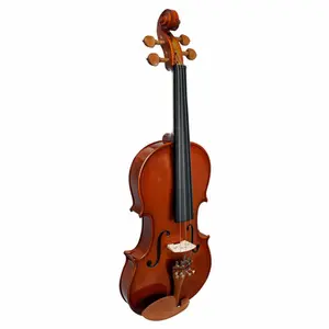 VIOLINO GIANNINI SERIE ARCO 4/4 TAMPO MACICO NATURAL BRILHANTE C/ CASE