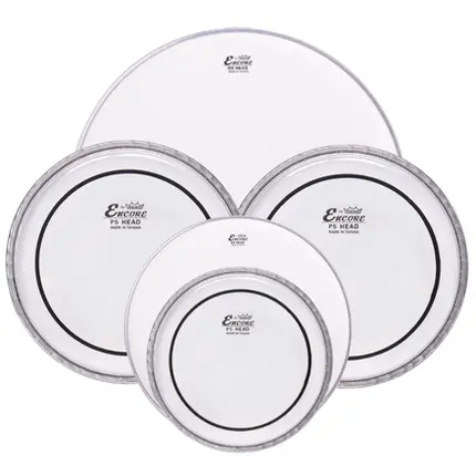 KIT PELES REMO ENCORE 10-12-14 P.STRIPE TRANSP.-22 P.STROKE 3 TRANSP.-14 AMBASS. POR. EN-PS30-PP