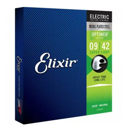 ENCORDOAMENTO ELIXIR 009 SUPER LIGHT P/ GUITARRA OPTIWEB 19002