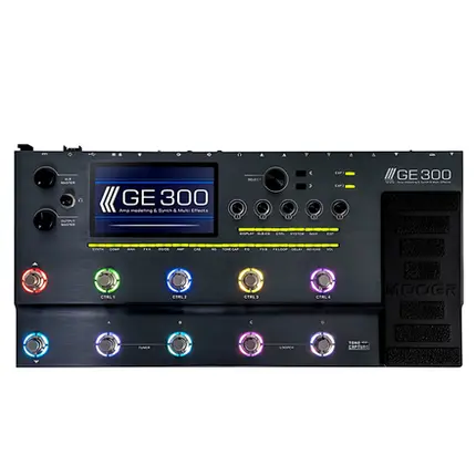 PEDALEIRA DE EFEITOS MOOER P/GUITARRA GE300 - F-3 / 6