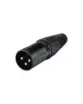 PLUG MXT XLR CANNON MACHO DE METAL PROFISSIONAL C30MN3