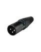 PLUG MXT XLR CANNON MACHO DE METAL PROFISSIONAL C30MN3