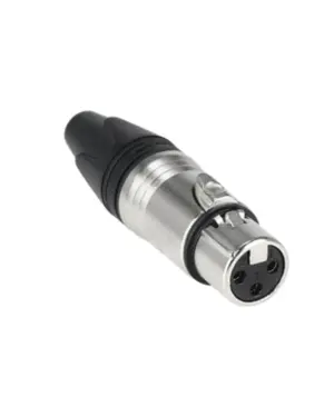PLUG MXT XLR CANNON FEMEA DE METAL PROFISSIONAL C30FN3