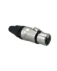 PLUG MXT XLR CANNON FEMEA DE METAL PROFISSIONAL C30FN3