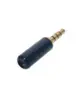 PLUG P2 STEREO 4C MXT P31G-B4 PROFISSIONAL PRETO/DOURADO