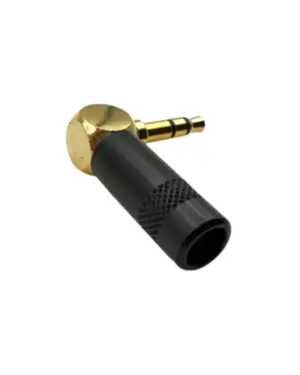 PLUG MXT P2 ESTEREO CACHIMBO 90 DE METAL PROFISSIONAL PONTA DOURADA PT ( MXT- 19 )