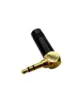 PLUG MXT P2 ESTEREO CACHIMBO 90 DE METAL PROFISSIONAL PONTA DOURADA PT ( MXT- 19 )