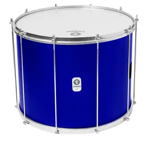 SURDO TIMBRA 18X40 CM AZUL ESCURO C/ARO CROMADO PELE LEITOSA 10AF