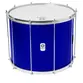SURDO TIMBRA 18X40 CM AZUL ESCURO C/ARO CROMADO PELE LEITOSA 10AF