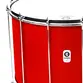 SURDO TIMBRA 22X40CM VERMELHO C/ARO CROMADO PELE LEITOSA E NAPA INV 12AF