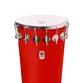 TIMBAL TIMBRA 14X80CM VERMELHO C/ARO CROMADO PELE LEITOSA 16AF