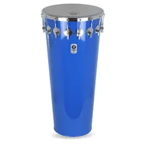 TIMBAL TIMBRA 14X90CM AZUL CLARO C/ARO CROMADO PELE LEITOSA 16AF