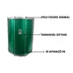 SURDO TIMBRA 20X60CM VERDE C/ARO CROMADO PELE ANIMAL 10AF