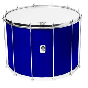 SURDO TIMBRA 22X40CM AZUL ESCURO C/ARO CROMADO PELE LEITOSA E NAPA INV 12AF