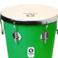 TANTAN CONICO TIMBRA 12X50CM VERDE C/ARO CROMADO PELE ANIMAL 6AF