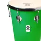 TANTAN CONICO TIMBRA 12X50CM VERDE C/ARO CROMADO PELE ANIMAL 6AF