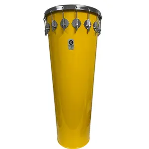 TIMBAL TIMBRA 14X90CM AMARELO C/ARO CROMADO PELE LEITOSA 16AF