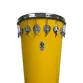 TIMBAL TIMBRA 14X90CM AMARELO C/ARO CROMADO PELE LEITOSA 16AF