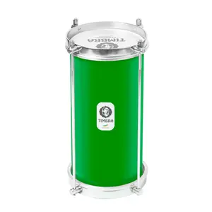 BACURINHA TIMBRA 06X30CM VERDE C/ARO CROMADO PELE LEITOSA 4AF