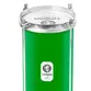 BACURINHA TIMBRA 06X30CM VERDE C/ARO CROMADO PELE LEITOSA 4AF