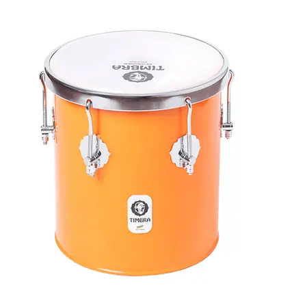 REPIQUE MAO TIMBRA 10X30CM LARANJA C/ARO CROMADO PELE LEITOSA 6AF