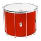 SURDO TIMBRA 18X40CM VERMELHO C/ARO CROMADO PELE LEITOSA 10AF