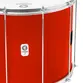 SURDO TIMBRA 18X40CM VERMELHO C/ARO CROMADO PELE LEITOSA 10AF