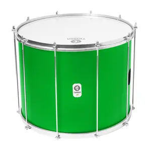 SURDO TIMBRA 20X40CM VERDE C/ARO CROMADO PELE LEITOSO E NAPA INV 10AF